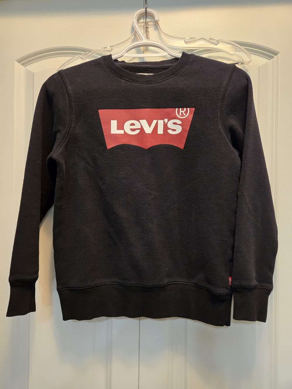 Levi's Boy's Black Sweatshirt with Red Logo